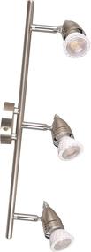 img 2 attached to KimYan Plug-in Three-Light Track Lighting Kit, Brushed Nickel Finish, with On/Off Switch and MR16GU10 LED Bulbs, Warm White Color, High CRI90