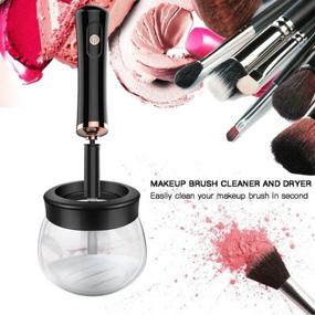 img 3 attached to Quick-Drying Makeup Brush Cleaner and Spinner Machine for 💨 All Size Cosmetic Brushes - Powerful Cleaning and Drying in Seconds