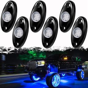 img 4 attached to 🚗 PSEQT 6-Pod LED Rock Lights - Waterproof Neon Underglow Light for Car Truck ATV UTV SUV Offroad Boat - Underbody Glow Trail Rig Lamp (Blue)