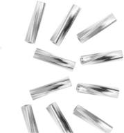 💧 50-piece twisted liquid tube beads, 6mm, silver plated by beadaholique k4l/axnw/oz logo