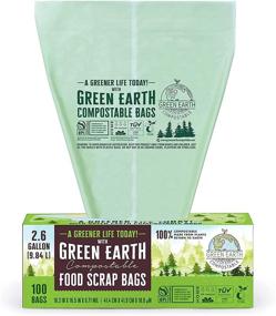 img 2 attached to 🌿 Green Earth Compostable Biodegradable Kitchen Food Scrap Waste Bags - 2.6 Gallon (10 Liter), 100-Count