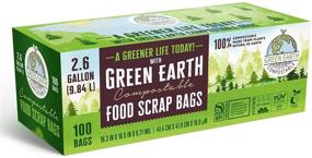 img 3 attached to 🌿 Green Earth Compostable Biodegradable Kitchen Food Scrap Waste Bags - 2.6 Gallon (10 Liter), 100-Count