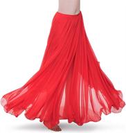 👗 royal smeela chiffon belly dance skirt for women - belly dancing costume outfit, tribal maxi full skirts - solid color skirt voile logo