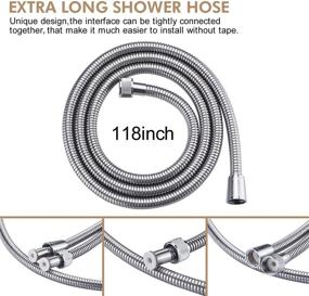 img 1 attached to 🚿 AMAZING FORCE 10ft Stainless Steel Shower Hose: Extra Long & Flexible for Your Ultimate Shower Experience!