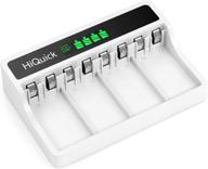 🔋 hiquick 9 volt charger: fast 4 bay lcd 9v charger for nimh/nicd/li-ion rechargeable batteries logo