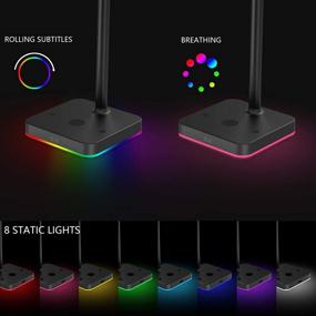 img 3 attached to 🎧 Беспроводная зарядка RGB наушниковая подставка от KAFRI - Подставка для игровых наушников с быстрой зарядкой QI 10W/7.5W - идеально подходит для стола, геймеров и аксессуаров для наушников.