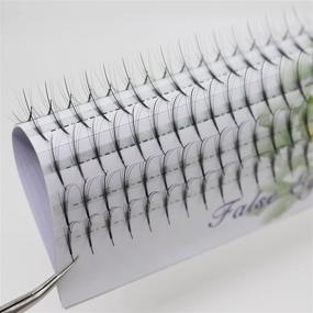 img 1 attached to 🌿 Scala Professional Planting False Eyelashes - 120Pcs/6 Rows, Long Black Soft Individual Lashes, Phoenix Tail Design, C Curl, 0.07 Diameter, Natural Look, Eyelash Extensions 8/9/10/11/12/13/14/15mm (15mm)