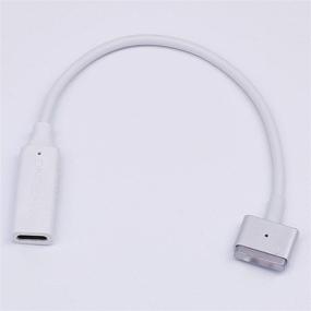 img 4 attached to 🔌 Fast Charging Solution for Mac Book Air Pro: Female PD USB C to T Tip Magnetic 5Pin Charge Cable Adapter (45W 60W) - A1436 A1465 A1466 (After 2012 Year)