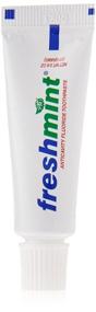 img 4 attached to 🧴 144 Travel Size Tubes of Freshmint® 0.6 oz. Anticavity Fluoride Toothpaste without Individual Boxes, Enhanced for Extra Savings