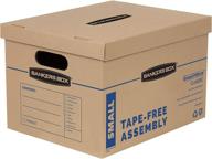 📦 bankers box smoothmove classic moving boxes: tape-free assembly, easy carry handles, small size - 15 x 12 x 10 inches (7714203) логотип