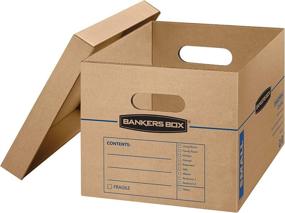 img 3 attached to 📦 Bankers Box SmoothMove Classic Moving Boxes: Tape-Free Assembly, Easy Carry Handles, Small Size - 15 x 12 x 10 Inches (7714203)