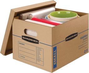 img 2 attached to 📦 Bankers Box SmoothMove Classic Moving Boxes: Tape-Free Assembly, Easy Carry Handles, Small Size - 15 x 12 x 10 Inches (7714203)