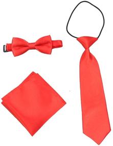 img 4 attached to 👔 GUCHOL Boys' Pocket Square Necktie: Enhanced Accessories including Bow Ties