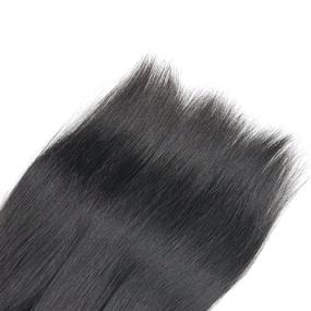 img 2 attached to Straight Bundles Brazilian Unprocessed Extensions Hair Care and Hair Extensions, Wigs & Accessories