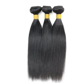 img 1 attached to Straight Bundles Brazilian Unprocessed Extensions Hair Care and Hair Extensions, Wigs & Accessories