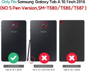 img 3 attached to Чехол ProCase для Galaxy Tab A 10.1 SM-T580 T585 T587 - тонкий легкий чехол-накладка со встроенной подставкой для модели 2016 года - изумрудный