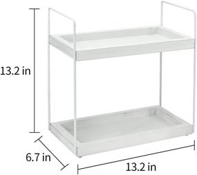 img 1 attached to 🧼 Bathroom Countertop Organizer: 2 Tier Shelf for Skincare, Perfume, and Cosmetics Storage