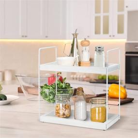 img 2 attached to 🧼 Bathroom Countertop Organizer: 2 Tier Shelf for Skincare, Perfume, and Cosmetics Storage