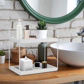 img 3 attached to 🧼 Bathroom Countertop Organizer: 2 Tier Shelf for Skincare, Perfume, and Cosmetics Storage