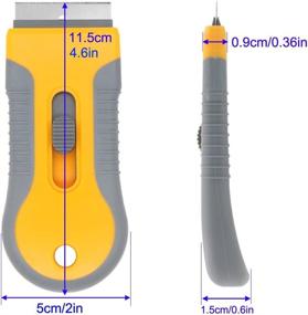 img 2 attached to High-Quality Glass Scraper Set - 20 Stainless Steel Blades for Effortless Removal of Vinyl Decals, Stickers & Glue from Cars, Boats, and Delicate Surfaces