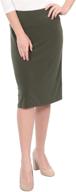 👗 effortlessly elegant: kosher casual wrinkle straight knee length women's skirts logo