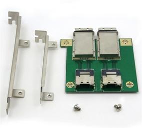 img 4 attached to 🔌 Адаптер CableDeconn Dual Mini SAS SFF-8088 к SAS36P SFF-8087 с PCI-кронштейном