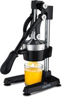 🍊 gourmia gmj9970 large citrus juicer – commercial grade press orange, grapefruit and lemon – extracts maximum juice – heavy duty cast iron base and handle - non skid suction foot base logo