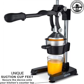 img 2 attached to 🍊 Gourmia GMJ9970 Large Citrus Juicer – Commercial Grade Press Orange, Grapefruit and Lemon – Extracts Maximum Juice – Heavy Duty Cast Iron Base and Handle - Non Skid Suction Foot Base