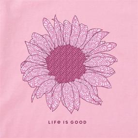 img 1 attached to 🌻 Life is Good Women's V-Neck T-Shirt with French Sunflower Crusher Graphic