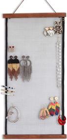 img 4 attached to 📿 Efficient Earring Organizer: Wall-Mounted Jewelry Holder for Women's Earrings Display