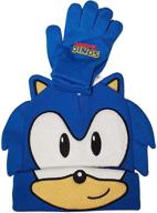 sonic hedgehog beanie knit glove logo