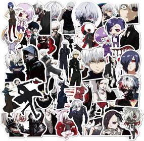 img 4 attached to Tokyo Ghoul Anime Stickers for Adults - Laptop, Water Bottle, Travel Case, Car, Skateboard, Motorcycle, Bicycle, Luggage, Guitar, Bike Decal