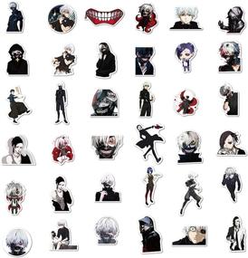 img 1 attached to Tokyo Ghoul Anime Stickers for Adults - Laptop, Water Bottle, Travel Case, Car, Skateboard, Motorcycle, Bicycle, Luggage, Guitar, Bike Decal