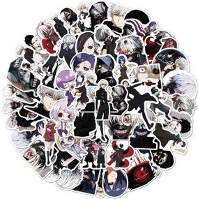 img 2 attached to Tokyo Ghoul Anime Stickers for Adults - Laptop, Water Bottle, Travel Case, Car, Skateboard, Motorcycle, Bicycle, Luggage, Guitar, Bike Decal