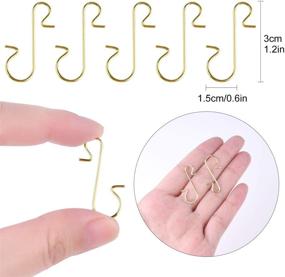 img 3 attached to 🎄 FEPITO 200 Pcs Christmas Ornament Hooks: Elegant Gold Stainless Steel Hangers for Stunning Christmas Tree Decorations