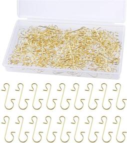 img 4 attached to 🎄 FEPITO 200 Pcs Christmas Ornament Hooks: Elegant Gold Stainless Steel Hangers for Stunning Christmas Tree Decorations