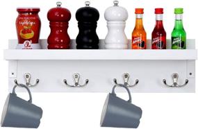 img 1 attached to 🧥 Multi-Purpose Halcent Coat Rack: Wall Storage Shelf, Key Hooks & Entryway Organizer for Home