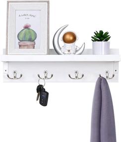 img 3 attached to 🧥 Multi-Purpose Halcent Coat Rack: Wall Storage Shelf, Key Hooks & Entryway Organizer for Home