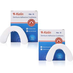 img 1 attached to 🦷 Pack of 60 Y-Kelin Lower Denture Adhesive Cushion Pads - Strip Format
