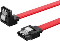 🔗 sata iii cable, cablecreation [2-pack] 8-inch sata iii 6.0 gbps 7pin female to down angle female data cable with locking latch, red - enhanced seo логотип