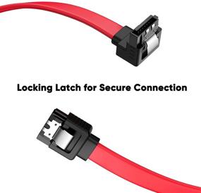 img 1 attached to 🔗 SATA III Cable, CableCreation [2-Pack] 8-inch SATA III 6.0 Gbps 7pin Female to Down Angle Female Data Cable with Locking Latch, Red - Enhanced SEO