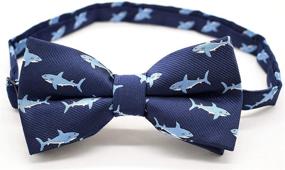 img 3 attached to 🎀 Carahere Handmade Adjustable Pre-Tied Bow Ties with Patterns for Boys - Stylish Accessories