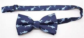 img 2 attached to 🎀 Carahere Handmade Adjustable Pre-Tied Bow Ties with Patterns for Boys - Stylish Accessories