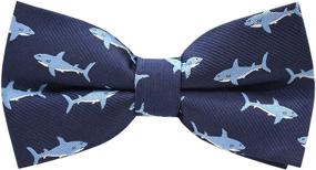 img 4 attached to 🎀 Carahere Handmade Adjustable Pre-Tied Bow Ties with Patterns for Boys - Stylish Accessories