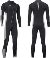 3mm neoprene diving wetsuit with front zipper for men and women - ideal for scuba diving, surfing, and cold water activities logo