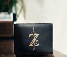img 3 attached to Legend Zelda Engraved Leather Wallet Men's Accessories