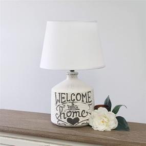 img 4 attached to 🎉 Celebrate Homecoming with the Simple Designs LT1066-HME Ceramic Farmhouse Table Lamp!