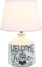 img 2 attached to 🎉 Celebrate Homecoming with the Simple Designs LT1066-HME Ceramic Farmhouse Table Lamp!