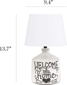 img 1 attached to 🎉 Celebrate Homecoming with the Simple Designs LT1066-HME Ceramic Farmhouse Table Lamp!