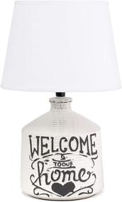 img 3 attached to 🎉 Celebrate Homecoming with the Simple Designs LT1066-HME Ceramic Farmhouse Table Lamp!